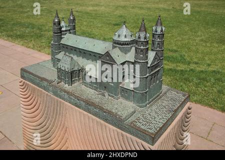 Miniature from St. Peters Cathedral in Worms, Rhineland-Palatinate, Germany Stock Photo