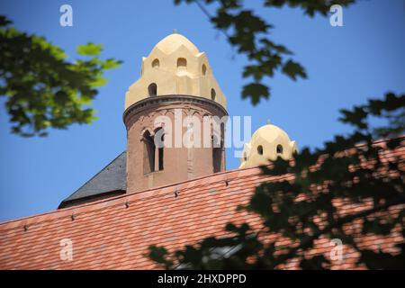 St. Paulus towers from the Dominican monastery in Worms, Rhineland-Palatinate, Germany Stock Photo