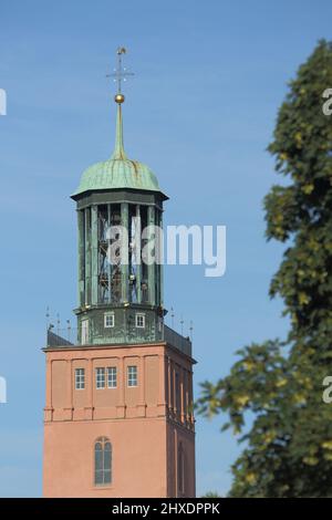 Tower of the Stadtkirche in Darmstadt, Hesse, Germany Stock Photo