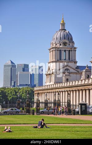 Old Royal Naval College, Greenwich, London Borough of Greenwich, Greater London, England, United Kingdom Stock Photo
