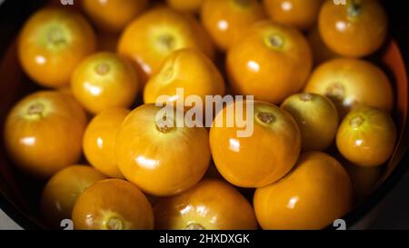 Delicious fresh cape gooseberries Stock Photo