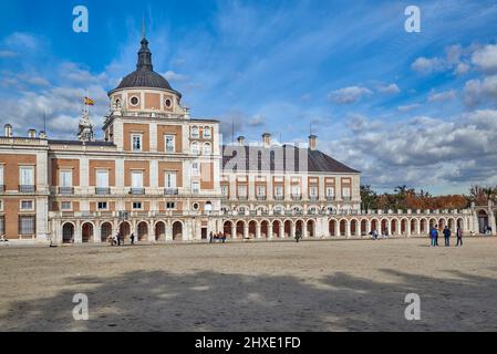 Plaza de Parejas in the Royal Palace of the city of Aranjuez, Madrid, Spain, Europe Stock Photo