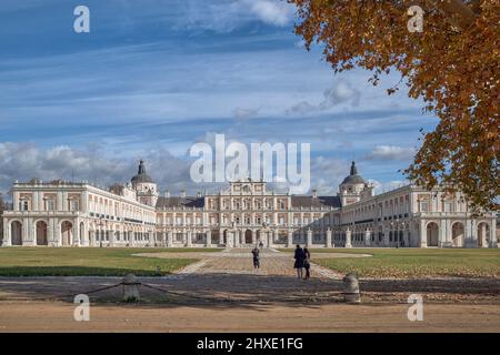Royal Palace (Palacio Real) of the city of Aranjuez, Madrid, Spain, Europe Stock Photo