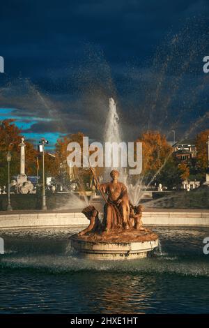 Fountain of Ceres goddess protector of agriculture in the Garden of the Parterre, symbolizes the richness of the orchard of Aranjuez. Madrid, Europe Stock Photo