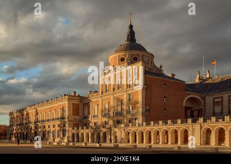 Plaza de Parejas in the Royal Palace of the city of Aranjuez, Madrid, Spain, Europe Stock Photo