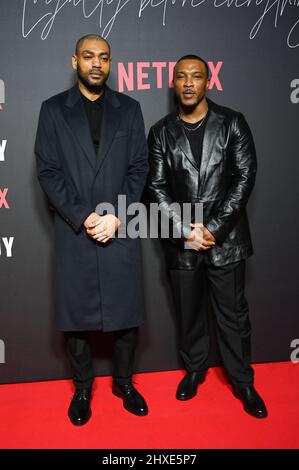 LONDON, ENGLAND - MARCH 11: Kano AND Ashley Walters attends the 'Top Boy 2' World Premiere at Hackney Picturehouse on March 11, 2022 in London, England. Credit: Picture Capital/Alamy Live News Stock Photo