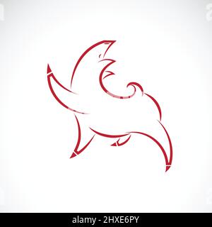 Vector of black pig design on white background. Farm Animal. Easy editable layered vector illustration. Stock Vector