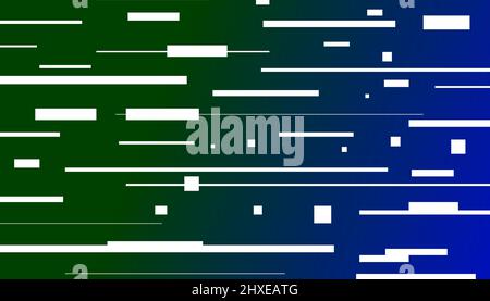 Glitch background, speed pattern with lines. Abstract digital modern banner, screen template. Chaos geometric tv error. Noise background Stock Vector