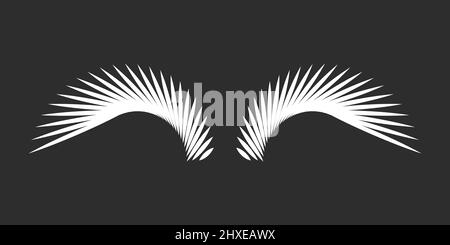 Angel wings, birds art. Two flat wings. Abstract vector isolated concept of freedom Stock Vector