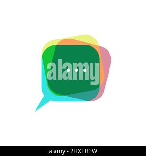 Bubble logo. Support in chat icon. Comment, message bubble symbol. Vector sign of online communication Stock Vector
