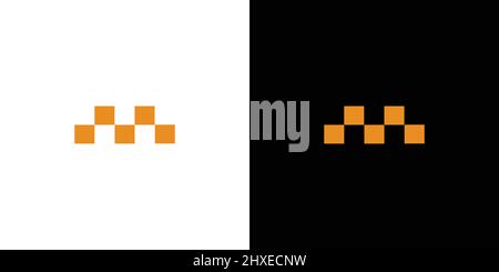 simple and unique M letter initial logo design Stock Vector