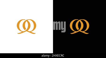 Unique and attractive QQ initials logo design Stock Vector