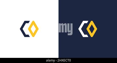 Unique and attractive letter CO initials logo design Stock Vector