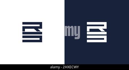Bold and professional initials logo design RS Stock Vector