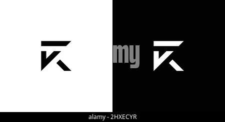 Unique and modern VR letter initials logo design Stock Vector