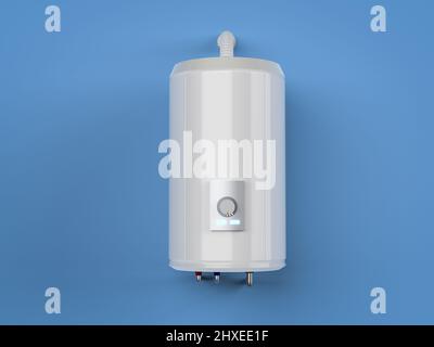 3d rendering boiler or water heater hanging on wall Stock Photo
