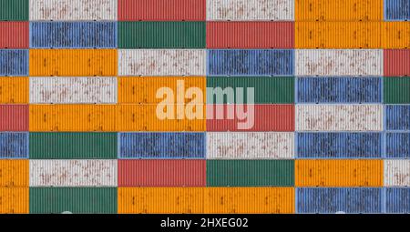 Stack of container background texture Stock Photo