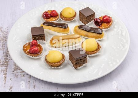 sweetness in a dish on a white background Stock Photo