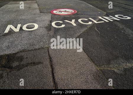 cycling ban road traffic sign, bicycle prohibition on the road cycling ...