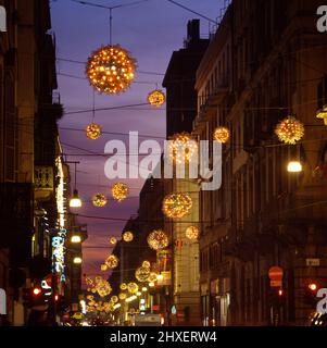 Turin, Italy - December 2005: Artist's Light. Installation by Enrica Borghi Stock Photo