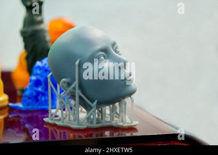 Objects photopolymer printed on a 3d printer. Stock Photo