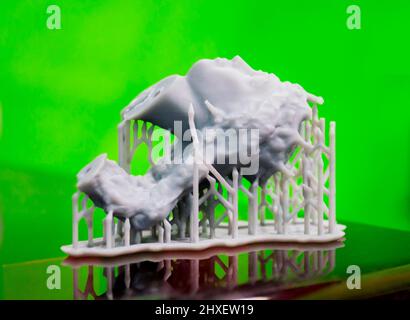Objects photopolymer printed on a 3d printer. Stock Photo