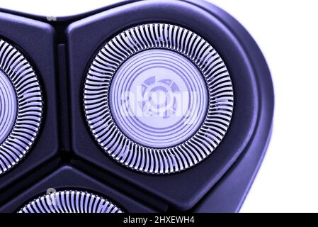 modern battery electric shaver isolated on white background with clipping path. Stock Photo