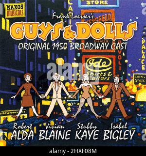 CD album cover. Guys and Dolls. Original Broadway Cast. 1950. Stock Photo