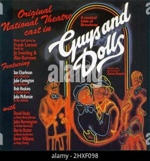 CD album cover. Guys and Dolls.Original National Theatre Cast. 1982. Stock Photo