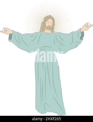 Lord Jesus Christ, Good Shepard Stock Vector