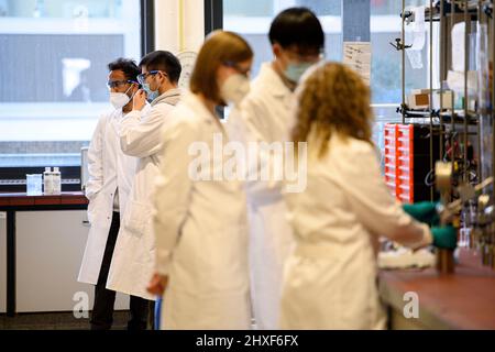 Laboratory for heterogeneous catalysis at the Max Planck Institute. Visit to the Max Planck Institute (MPI) for coal research, on March 4th, 2022 in Muelheim an der Ruhr / Germany Stock Photo