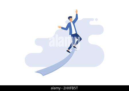 Running towards the goal. Business concept. Stock Vector