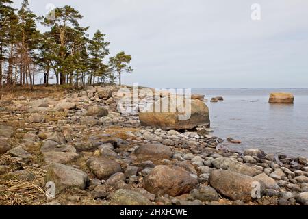 Island of Kilpisaari in the Eastern Gulf of Finland National Park, Finland. Stock Photo