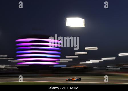 Sakhir, Bahrain. 12th Mar, 2022. Lando Norris (GBR) McLaren MCL36. Formula One Testing, Saturday 12th March 2022. Sakhir, Bahrain. Credit: James Moy/Alamy Live News Stock Photo