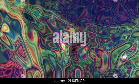 Abstract water paint diffusion with liquid soap, seamless loop. Motion. A chemical reaction with ink mixture creating colorful surreal shapes. Stock Photo