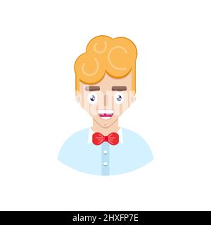 Man waiter in flat style. Stock Vector