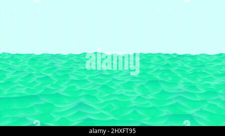 Animation of rotating water surface. Design. Beautiful blue water with ripples on surface. Animated background with blue water rotating on surface Stock Photo