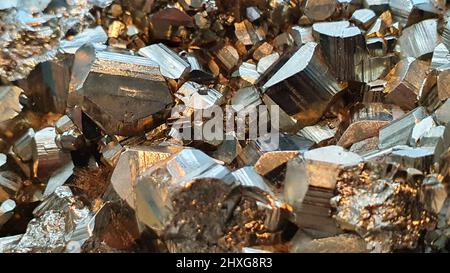 Patterns and textures in minerals and quartz Stock Photo