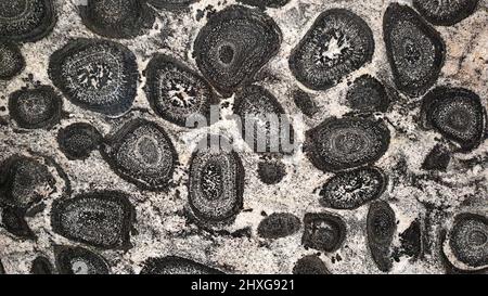 Patterns and textures in minerals and quartz Stock Photo