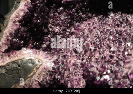 Patterns and textures in minerals and quartz Stock Photo