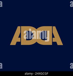 ADDA company name initial letters monogram. ADDA brand name icon. Stock Vector
