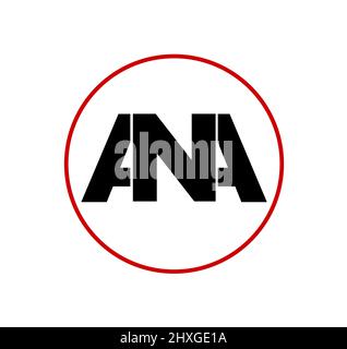 ANA company name initial letters monogram. ANA vector icon. Stock Vector