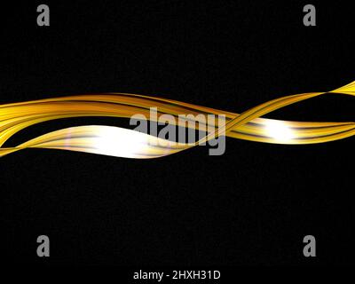 Golden and black Wave Background Stock Photo