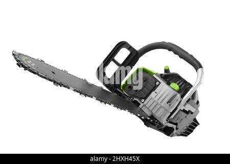Chainsaw isolated on a white background Stock Photo