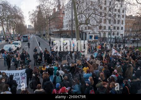 Sister Uncut came out in large with Marvina Newton & Patsy Stevenson to protest against the abusive Powers of the Police against women and the Clapham Stock Photo