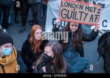 Sister Uncut came out in large with Marvina Newton & Patsy Stevenson to protest against the abusive Powers of the Police against women and the Clapham Stock Photo