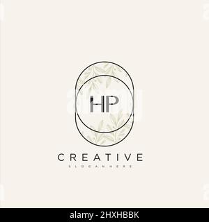 HP Initial Letter Flower Logo Template Vector premium vector Stock Vector