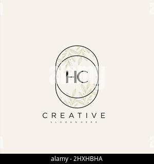HC Initial Letter Flower Logo Template Vector premium vector Stock Vector