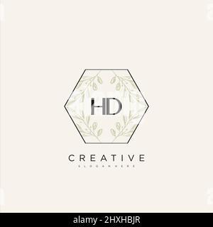 HD Initial Letter Flower Logo Template Vector premium vector Stock Vector