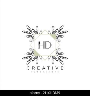 HD Initial Letter Flower Logo Template Vector premium vector Stock Vector
